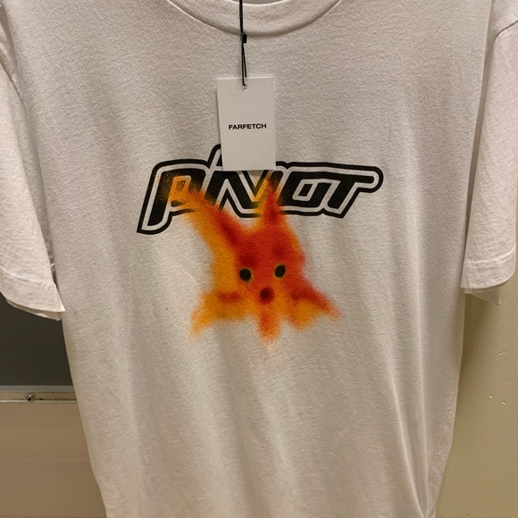 Off white Pivot fish shirt Large in size - Picture 4 of 5